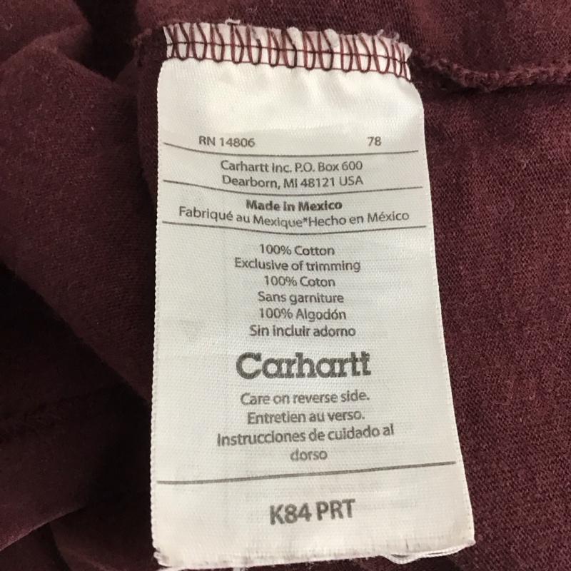 カーハート Carhartt Tシャツ 半袖 半袖カットソー ヘンリーネックTシャツ XL ロゴ、文字 マゼンタ / マゼンタ / メンズ USED 古着 中古 10135465