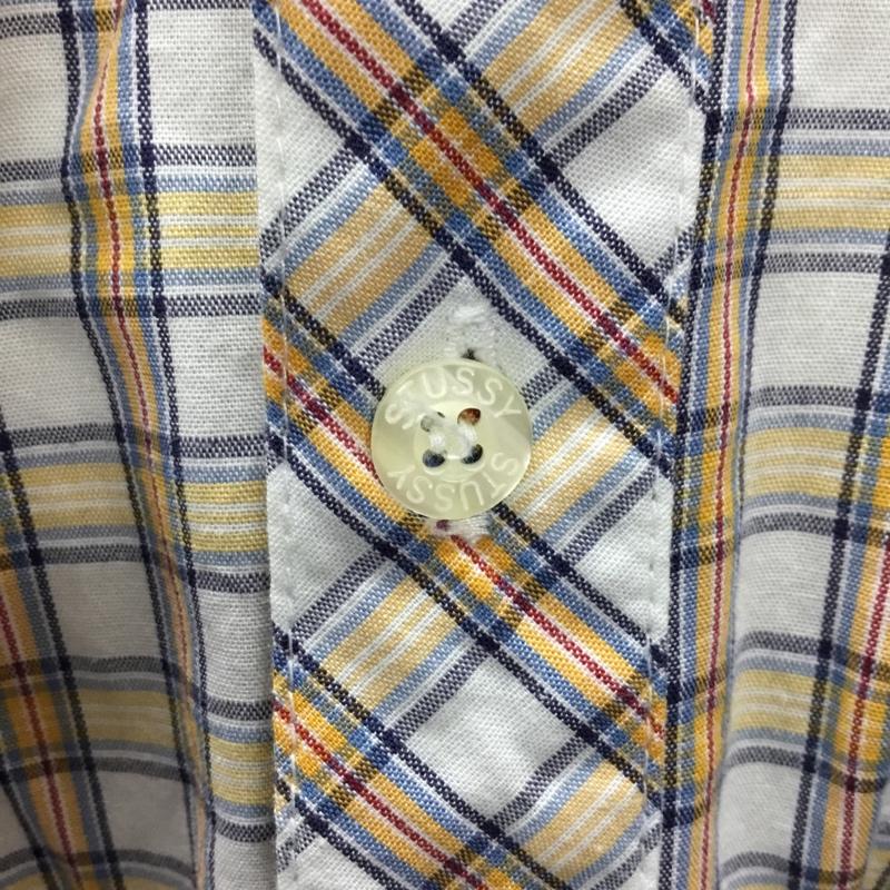 ステューシー STUSSY シャツ、ブラウス 半袖 半袖シャツ カラーシャツ 半袖カットソー チェックシャツ M チェック マルチカラー / マルチカラー / メンズ USED 古着 中古 10106408