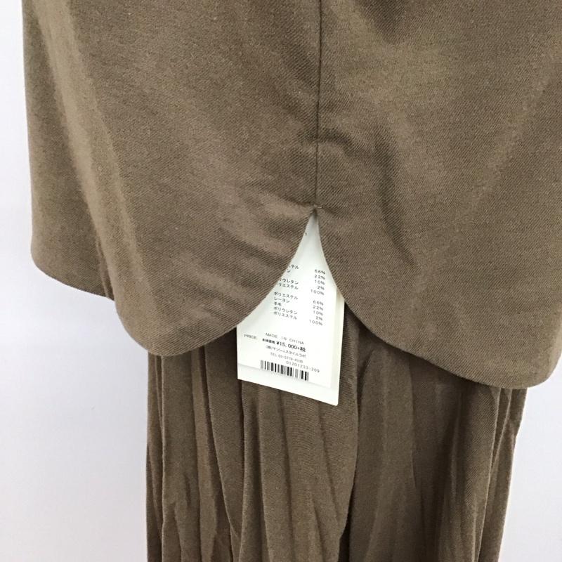 ミラオーウェン Mila Owen セットアップ セットアップ 09WF0194081 プルオーバー プリーツスカート 0 無地 茶 / ブラウン / レディース USED 古着 中古 10130035
