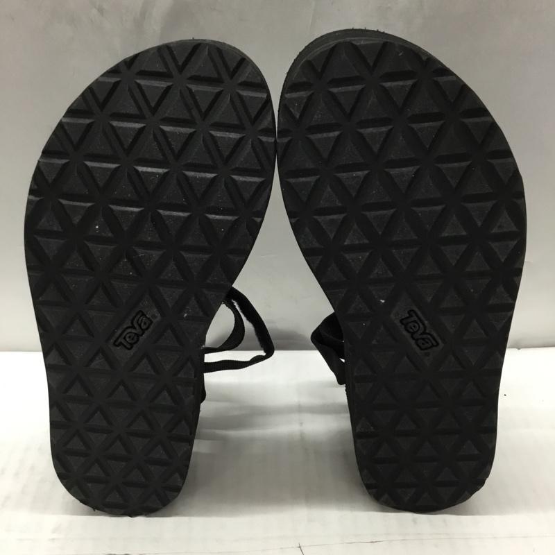 テバ Teva サンダル サンダル 1008844 FLATFORM UNIVERSAL 厚底サンダル 25cm 25.0cm ロゴ、文字 黒 / ブラック / レディース USED 古着 中古 10107591