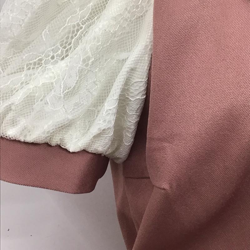 アクシーズファム axes femme ワンピース ロングスカート ロングワンピース 半袖ワンピース フレアスカート ウエスト切り替えワンピース M 無地 白 / ホワイト / X 桃 / ピンク / レディース USED 古着 中古 10107728