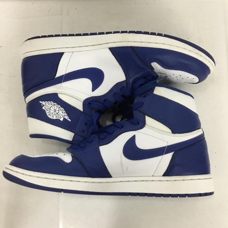 ナイキ NIKE スニーカー スニーカー 555088-127 AIR JORDAN 1 RETRO HIGH OG 28.5cm 28.5cm ロゴ、文字 白 / ホワイト / X 青 / ブルー / メンズ USED 古着 中古 10136379