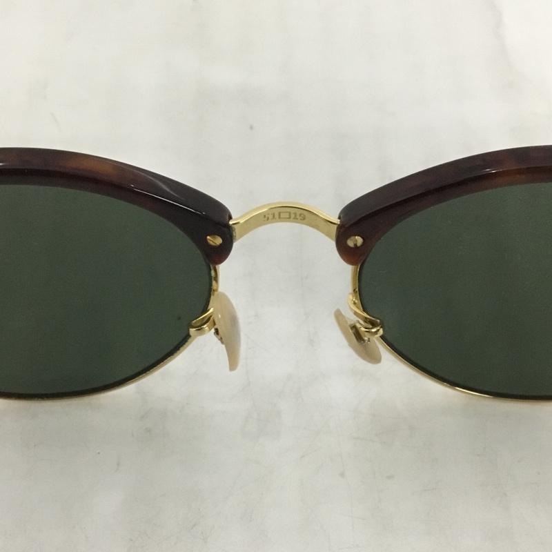 レイバン Ray-Ban めがね・サングラス サングラス RB4246 CLUBROUND CLASSIC ケース付き カラーレンズ 無地 茶 / ブラウン / X 緑 / グリーン / メンズ USED 古着 中古 10124164