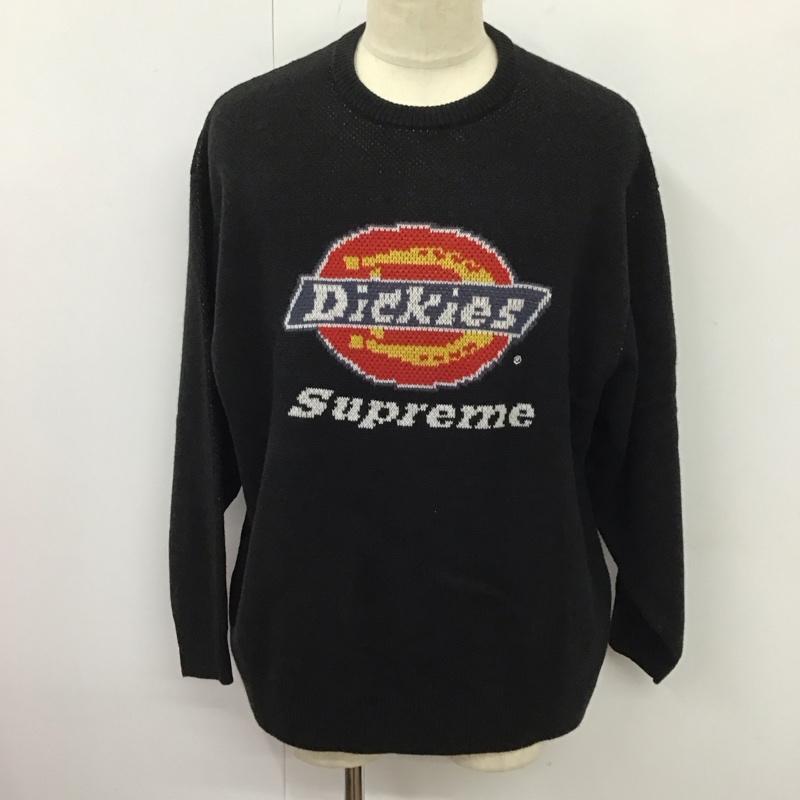 シュプリーム Supreme ニット、セーター 長袖 SupremeDickiesSweater 長袖ニットカットソー セーター L ロゴ、文字 黒 / ブラック / メンズ USED 古着 中古 10115395