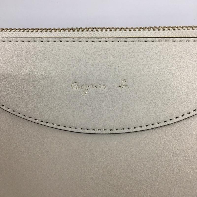 アニエス・ベー agnes b. ショルダーバッグ ショルダーバッグ ロゴ、文字 アイボリー / アイボリー / レディース USED 古着 中古 10130958