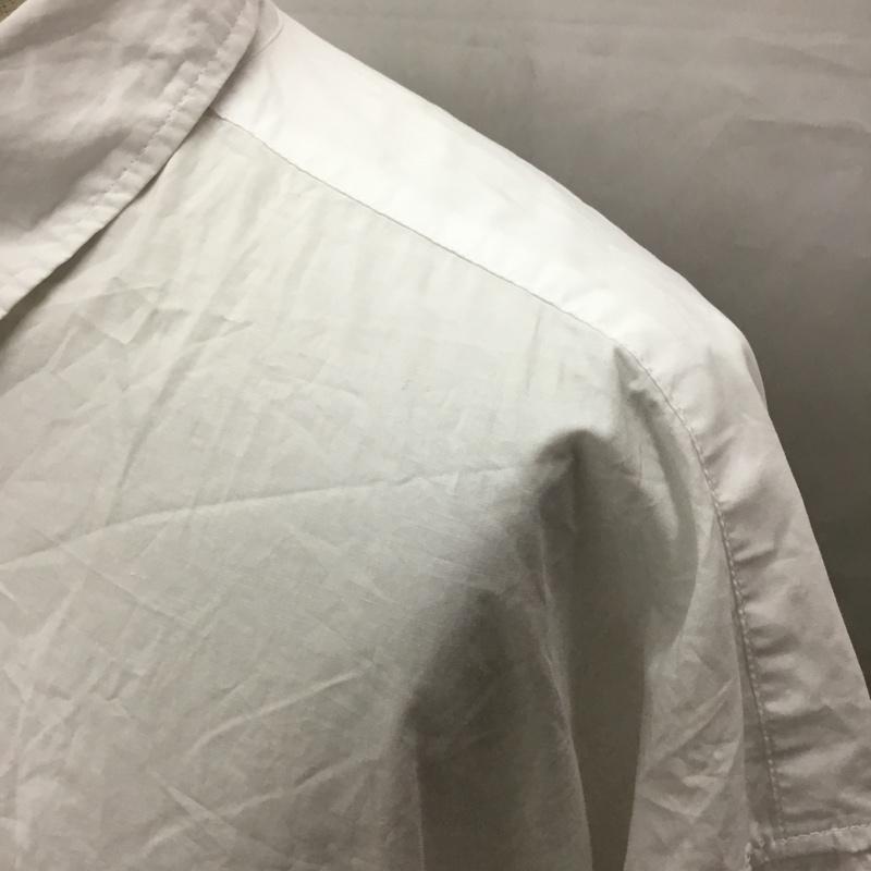 ユーエスポロアッスン U.S.POLO ASSN. シャツ、ブラウス 半袖 半袖シャツ カラーシャツ 半袖カットソー 無地シャツ M ロゴ、文字 白 / ホワイト /  メンズ USED 古着 中古 10113286