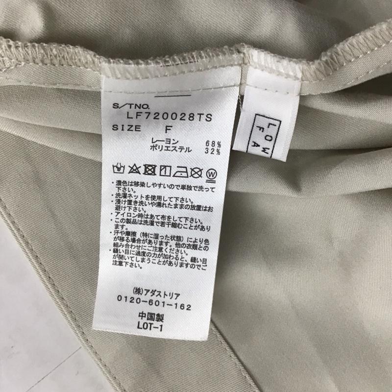 ローリーズファーム LOWRYS FARM ワンピース ロングスカート LF720028TS 長袖シャツワンピース ロングワンピース 前開きシャツワンピース FREE 無地 灰 / グレー / レディース USED 古着 中古 10110241