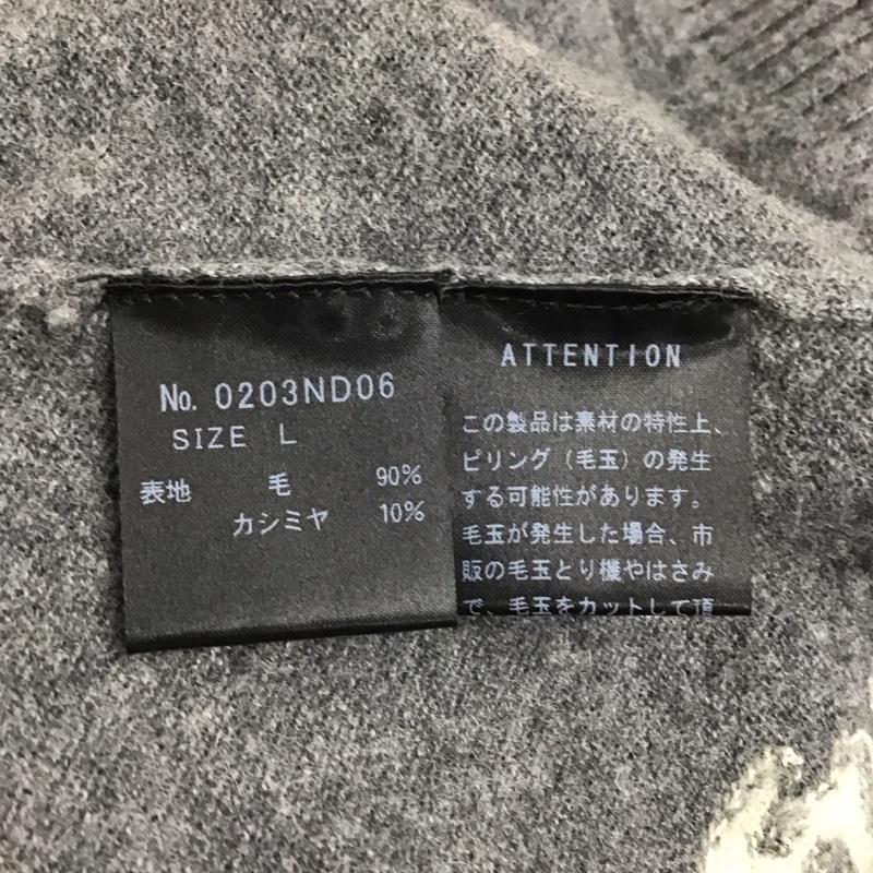 ヒステリックグラマー HYSTERIC GLAMOUR カーディガン 長袖 長袖カーディガン 長袖カットソー カラージャケット 前開カーディガン L 無地 灰 / グレー / メンズ USED 古着 中古 10124316