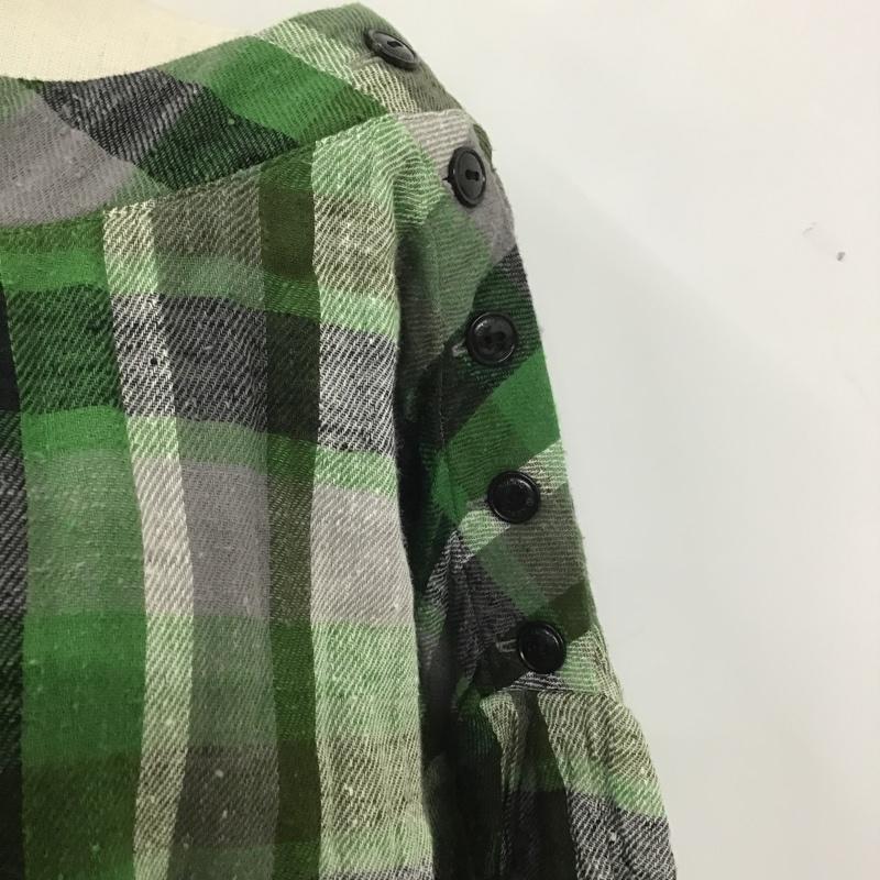 ヒステリックグラマー HYSTERIC GLAMOUR カットソー 長袖 01193ah03 長袖プルオーバーブラウス 長袖チェックシャツ ワイドネックカットソー FREE チェック マルチカラー / マルチカラー /  レディース USED 古着 中古 10106292