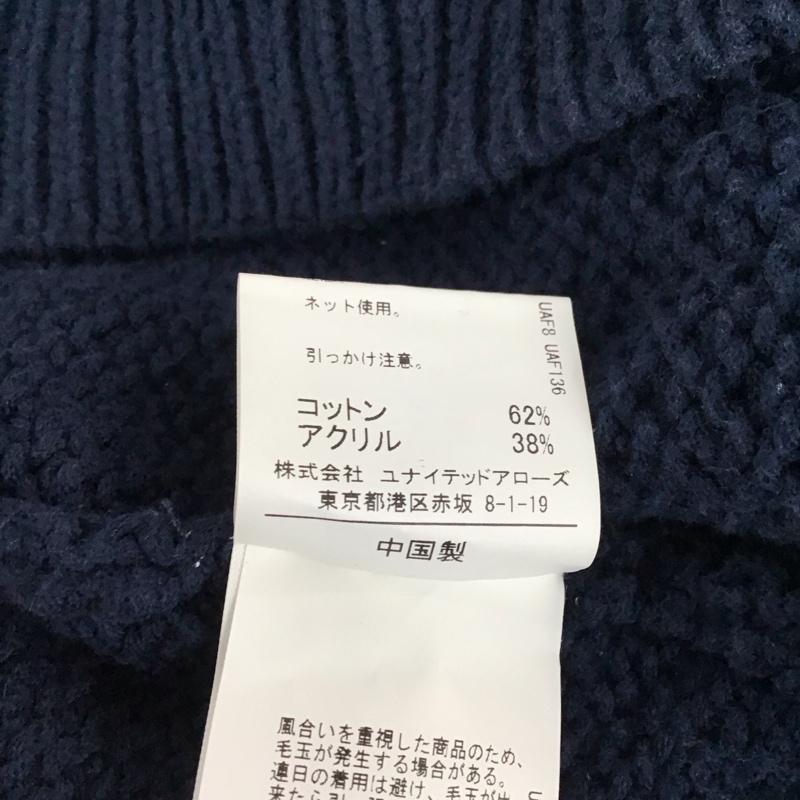 ユナイテッドアローズグリーンレーベルリラクシング UNITED ARROWS green label relaxing ニット、セーター 長袖 3213-105-0924 XL 無地 紺 / ネイビー / メンズ USED 古着 中古 10123560