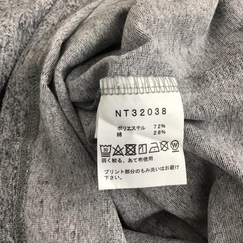 ザノースフェイス THE NORTH FACE Tシャツ 半袖 nt32038 スクエアロゴバックプリントTシャツ M ロゴ、文字 灰 / グレー / メンズ USED 古着 中古 10150345