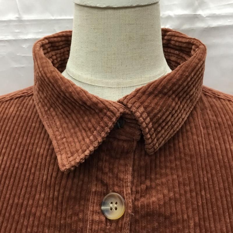 フリークスストア FREAK S STORE シャツ、ブラウス 長袖 193-3012 コーデュロイ ビッグシャツ ベルト付き オーバーサイズ FREE 無地 茶 / ブラウン / レディース USED 古着 中古 10107479