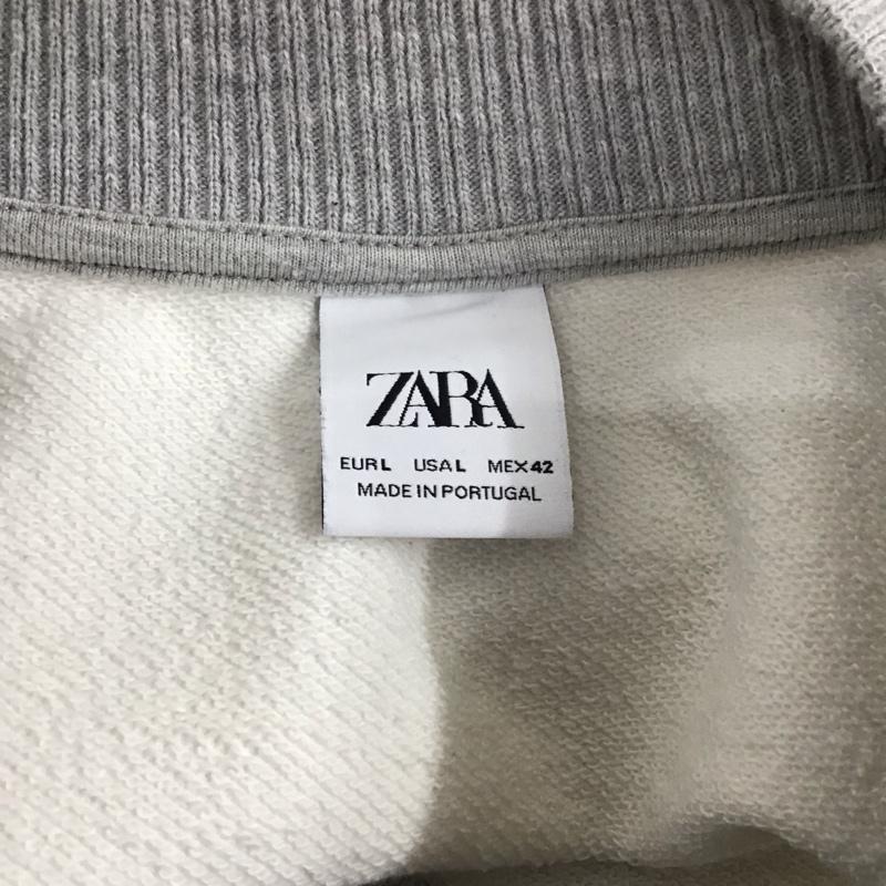 ザラ ZARA ベスト ベスト 7878 303 250 Vネック スウェット L ロゴ、文字 アイボリー / アイボリー / X 灰 / グレー / X 黒 / ブラック / メンズ USED 古着 中古 10109651