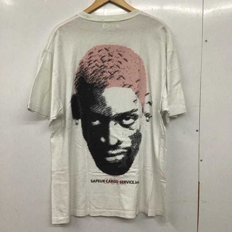 サプール SAPEur Tシャツ 半袖 半袖カットソー プリントTシャツ クルーネックカットソー ロゴ、文字 白 / ホワイト / メンズ USED 古着 中古 10137952