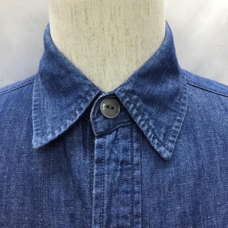 ジャーナルスタンダード JOURNAL STANDARD シャツ、ブラウス 長袖 長袖シャツ カラーシャツ ポケットシャツ 長袖カットソー デニムシャツ L 無地 インディゴ / インディゴ /  メンズ USED 古着 中古 10108753