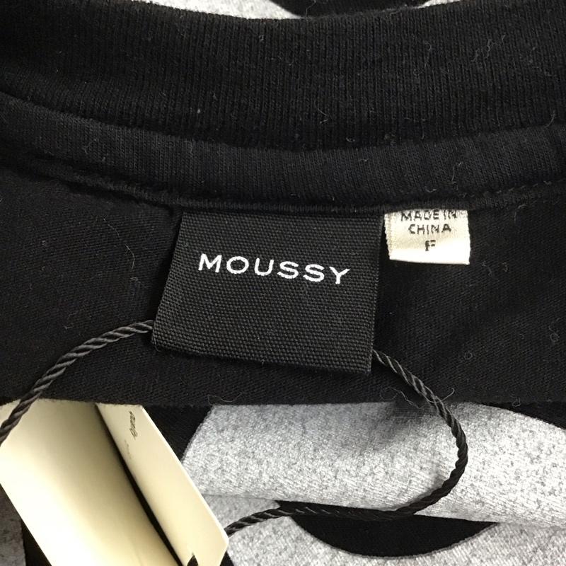 マウジー MOUSSY カットソー 長袖 長袖カットソー クルーネックカットソー ロングスリーブカットソー プリントTシャツ FREE プリント 黒 / ブラック / レディース USED 古着 中古 10109177