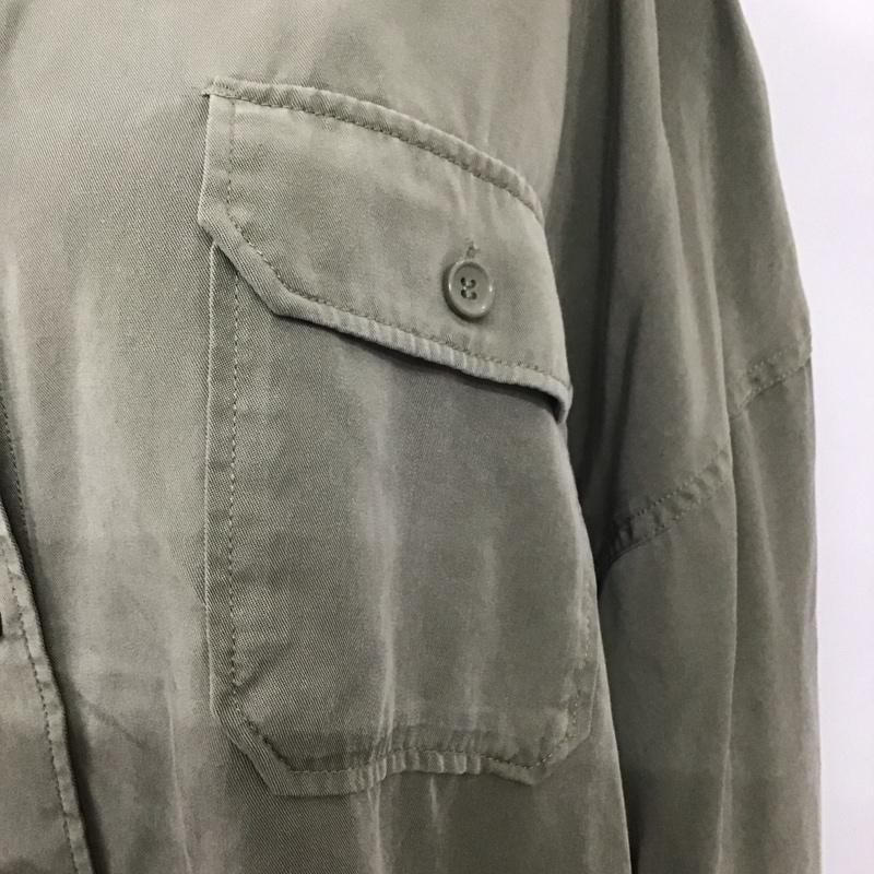 ローリーズファーム LOWRYS FARM シャツ、ブラウス 長袖 FREE 無地 カーキ / カーキ / レディース USED 古着 中古 10110254