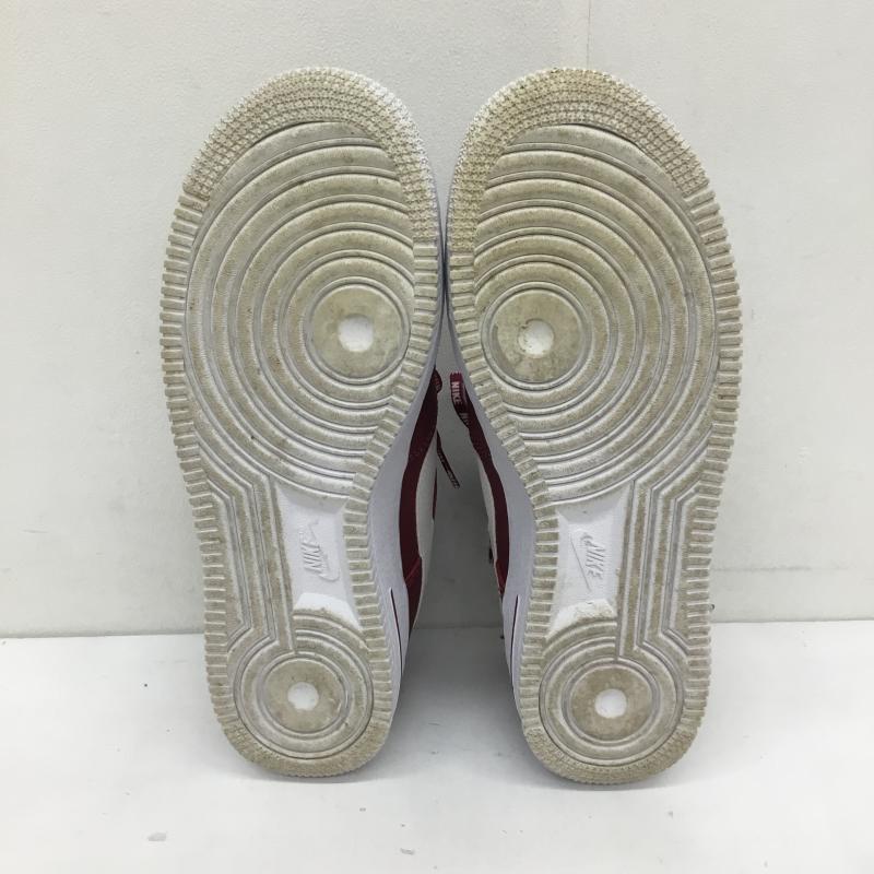 ナイキ NIKE スニーカー スニーカー 823511-605 Nike Air Force 1 Low NBA Team Red 24.5cm ロゴ、文字 白 / ホワイト / X ボルドー / ボルドー / レディース USED 古着 中古 10130255