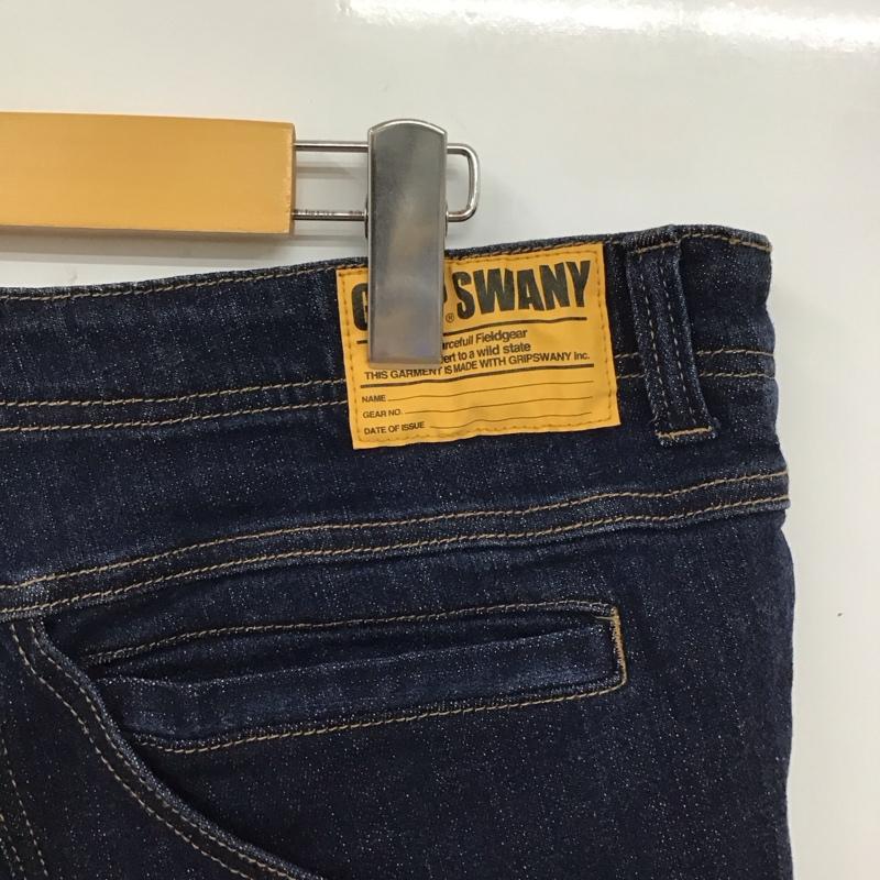 グリップスワニー GRIP SWANY パンツ デニム、ジーンズ デニムパンツ ワイドパンツ カジュアルパンツ XL 無地 インディゴ / インディゴ / メンズ USED 古着 中古 10130034