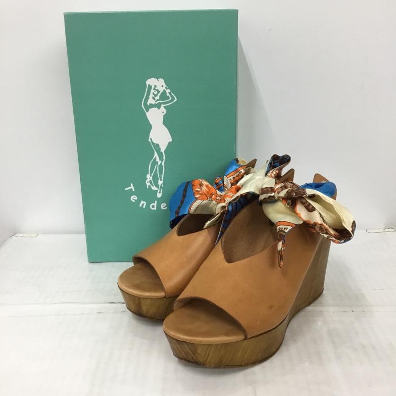 古着 USED サンダル サンダル TENDENZA ウエッジソール 38 箱有 無地 茶 / ブラウン / レディース USED 古着 中古 10123628
