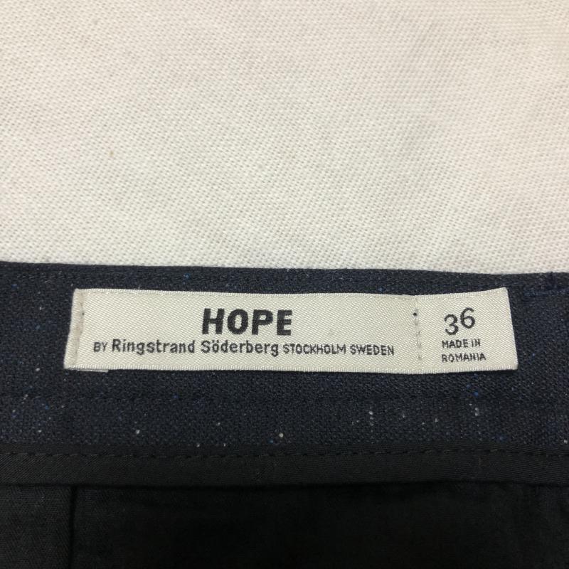 ホープ HOPE パンツ スラックス クロップドパンツ 36 無地 黒 / ブラック / X 白 / ホワイト / レディース USED 古着 中古 10011253