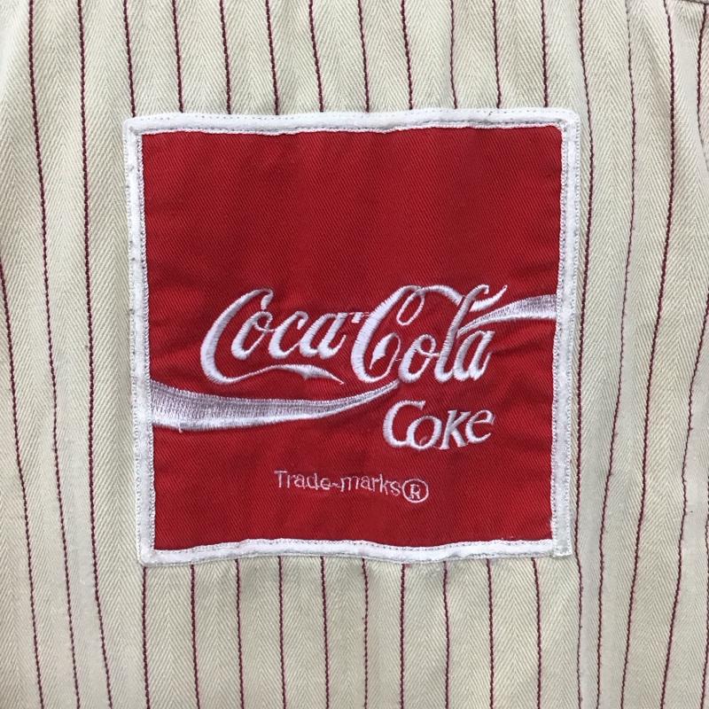 古着 USED シャツ、ブラウス 長袖 長袖シャツ カラーシャツ コカ・コーラ 長袖カットソー ストライプシャツ 古着 M ロゴ、文字 ベージュ / ベージュ /  メンズ USED 古着 中古 10110947
