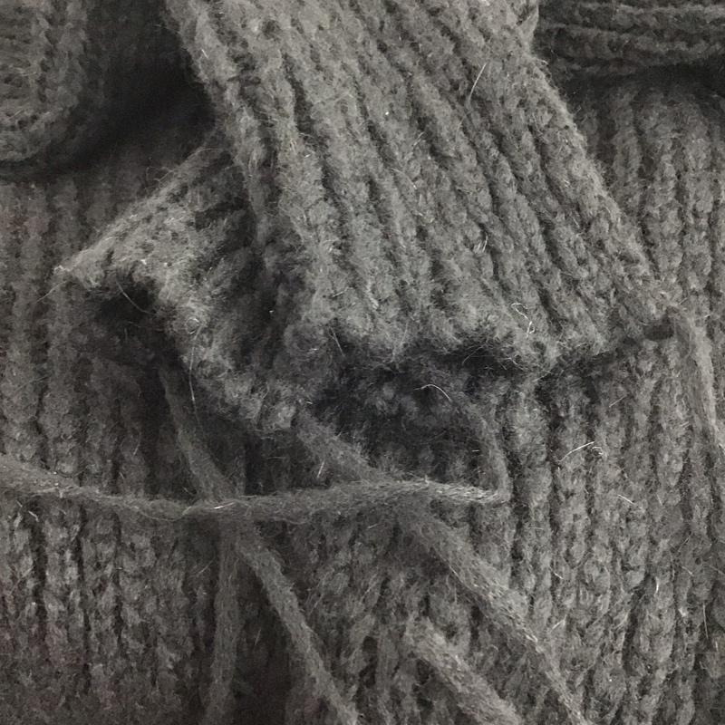 セドリック ジャックミン CEDRIC JACQUEMYN ニット、セーター 長袖 長袖ニットカットソー Vネック セーター 無地 黒 / ブラック / メンズ USED 古着 中古 10140115