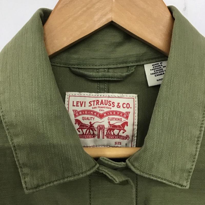 リーバイス Levi s シャツ、ブラウス 長袖 67708-0000 ワークシャツ ミリタリーシャツ S 無地 カーキ / カーキ / メンズ USED 古着 中古 10139611