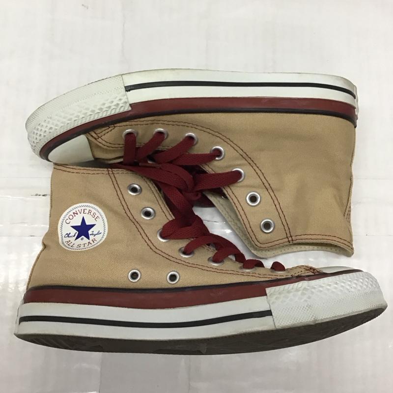 コンバース CONVERSE スニーカー スニーカー 1B937 MTポップ HI オールスター 23cm 23.0cm ロゴ、文字 ベージュ / ベージュ / X 白 / ホワイト / X えんじ / ワインレッド / レディース USED 古着 中古 10116231