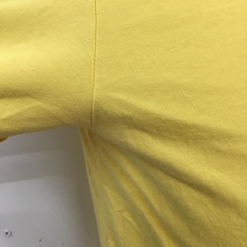 フィフティーファイブディーエスエル 55DSL Tシャツ 半袖 半袖カットソー プリントTシャツ クルーネックカットソー M ロゴ、文字 黄 / イエロー /  メンズ USED 古着 中古 10113164
