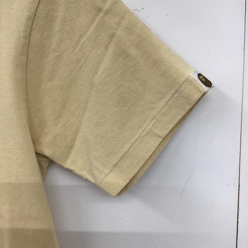 アベイシングエイプ A BATHING APE Tシャツ 半袖 XS プリント X ロゴ、文字 ベージュ / ベージュ / メンズ USED 古着 中古 10139926