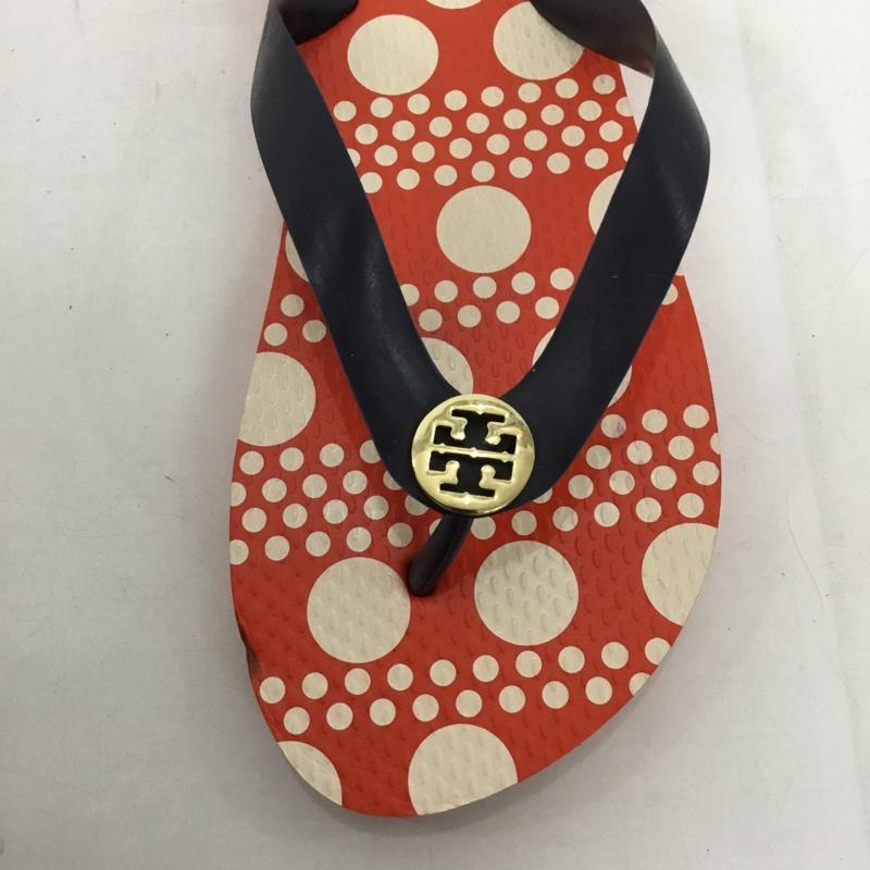 トリーバーチ TORY BURCH サンダル サンダル ビーチサンダル 箱有 ロゴ、文字 赤 / レッド / レディース USED 古着 中古 10128294