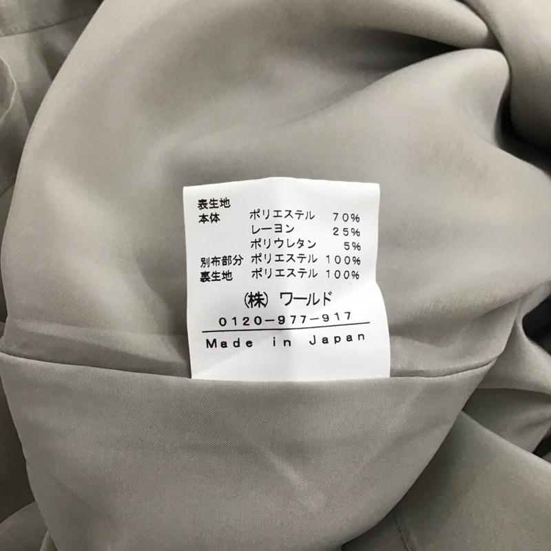 インディヴィ INDIVI スカート ひざ丈スカート プリーツ 38 無地 灰 / グレー / レディース USED 古着 中古 10138952