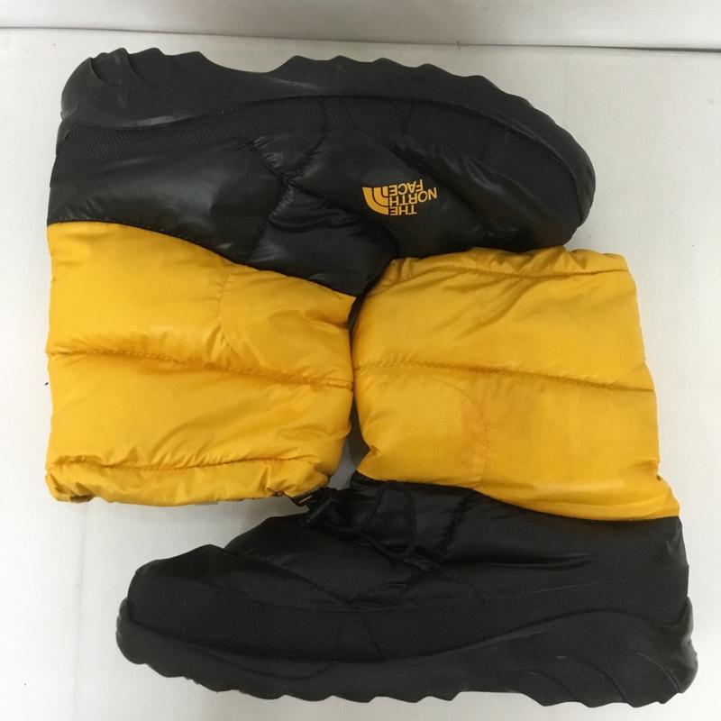 ザノースフェイス THE NORTH FACE アウトドアシューズ アウトドアシューズ 616273 ヌプシ スノーブーツ 28cm 28.0cm ロゴ、文字 黒 / ブラック / X 黄 / イエロー / メンズ USED 古着 中古 10127678