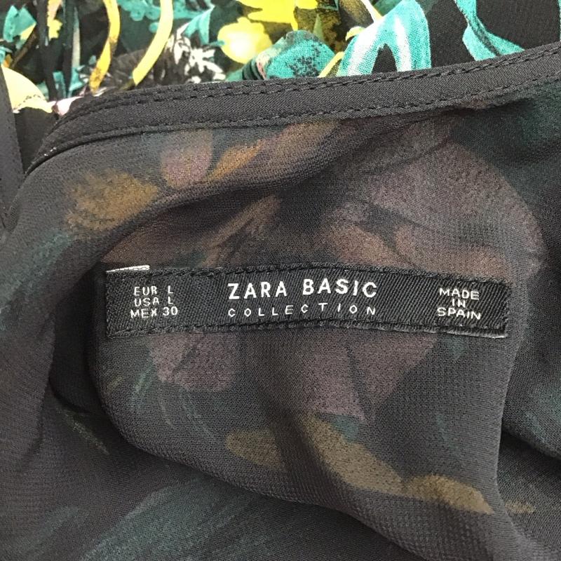 ザラ ZARA ワンピース ロングスカート ロングワンピース ノースリーブワンピース フレアスカート L プリント マルチカラー / マルチカラー / レディース USED 古着 中古 10134123