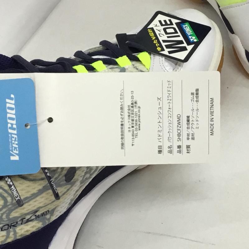 ヨネックス YONEX カジュアルシューズ カジュアルシューズ SHBCFZWMD POWERCUSHIONCOMFORTZWIDEMID ワークッションコンフォートZワイドミッド バドミントンシューズ 24.5cm 無地 白 / ホワイト / X 紺 / ネイビー / レディース USED 古着 中古 10125885