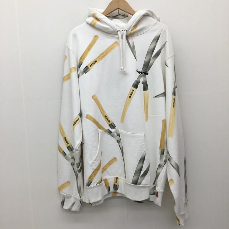 シュプリーム Supreme パーカー 長袖 19SS Shears Hooded Sweatshirt XL 白 / ホワイト / X 黄 / イエロー / メンズ USED 古着 中古 10139149