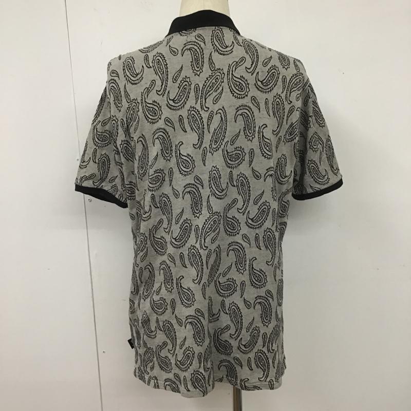 ステューシー STUSSY ポロシャツ 半袖 半袖 M 総柄 X ペイズリー 灰 / グレー / メンズ USED 古着 中古 10105619