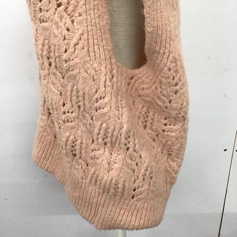 ザラ ZARA ベスト ベスト ニット S 無地 桃 / ピンク / レディース USED 古着 中古 10124885
