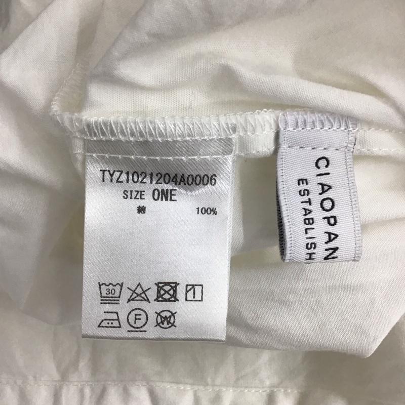 チャオパニックティピー CIAOPANIC TYPY カットソー 長袖 FREE 無地 白 / ホワイト / レディース USED 古着 中古 10129658