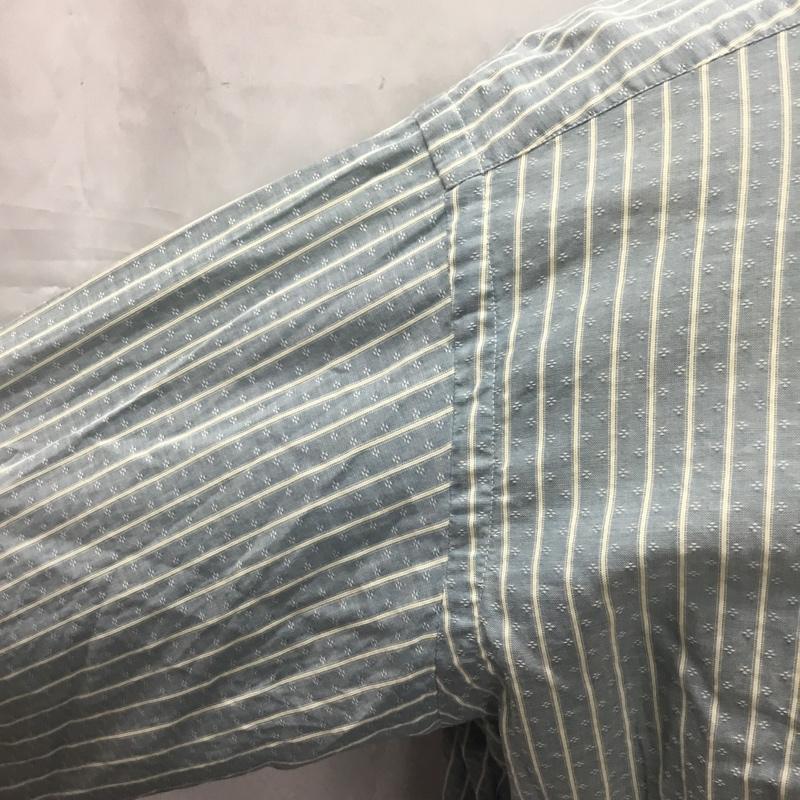 ポロバイラルフローレン Polo by RALPH LAUREN シャツ、ブラウス 長袖 長袖シャツ カラーシャツ ポケットシャツ 長袖カットソー ストライプシャツ L ストライプ 白 / ホワイト / X 水色 / ライトブルー / メンズ USED 古着 中古 10106418