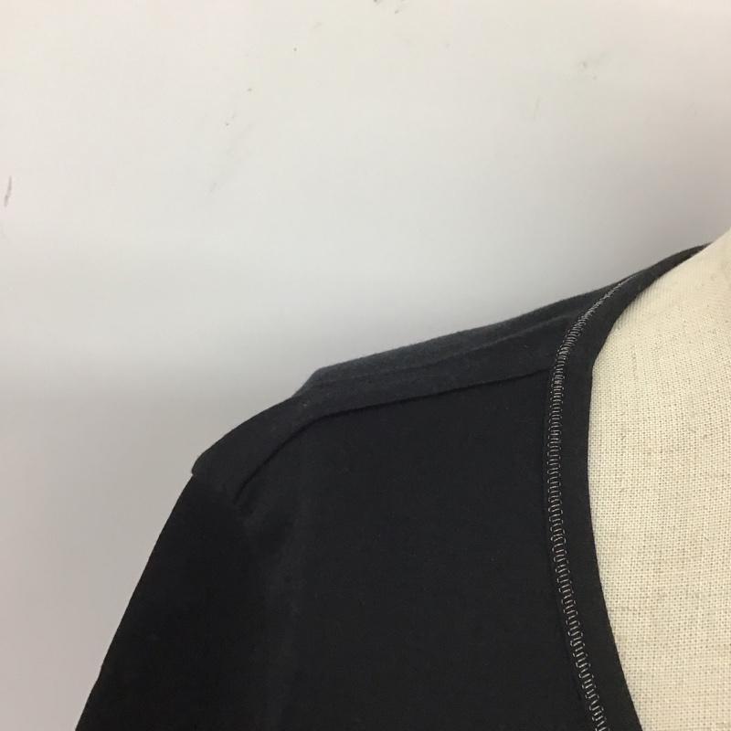 バーバリーロンドン Burberry London Tシャツ 半袖 半袖カットソー プリントTシャツ クルーネックカットソー 2 ロゴ、文字 黒 / ブラック / レディース USED 古着 中古 10112515