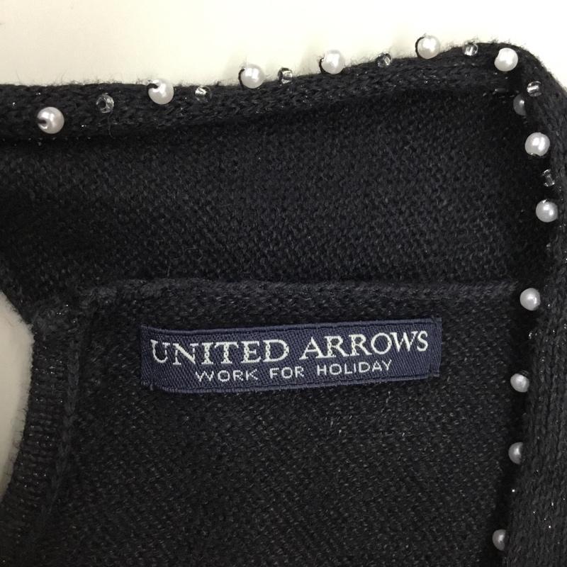 ユナイテッドアローズ UNITED ARROWS トップス トップス ノースリーブ 1518-699-1439 リネン 麻 ラメ 無地 黒 / ブラック / レディース USED 古着 中古 10118176