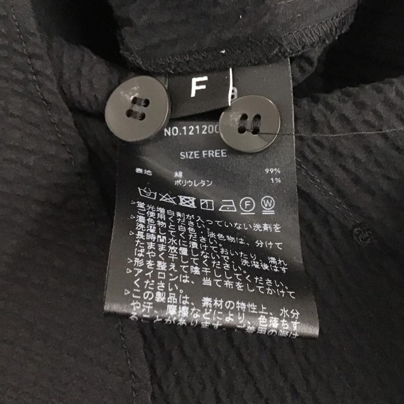 イネラ INella シャツ、ブラウス 長袖 FREE 無地 黒 / ブラック / レディース USED 古着 中古 10138008