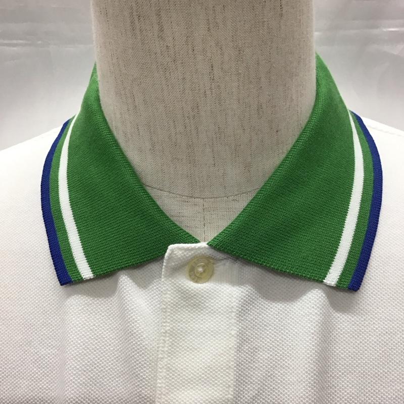 ブルックスブラザーズ BROOKS BROTHERS ポロシャツ 半袖 半袖ポロシャツ カラーシャツ 半袖カットソー M ロゴ、文字 白 / ホワイト /  メンズ USED 古着 中古 10111468