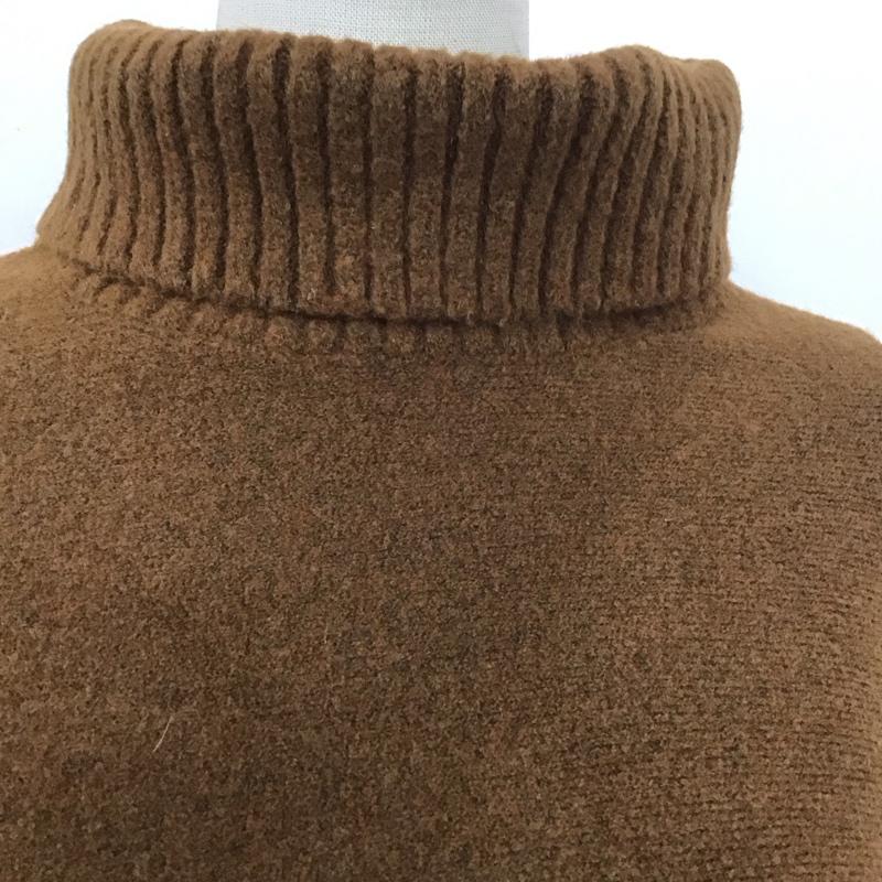 ザラ ZARA ニット、セーター 長袖 9598 152 700 タートルネック M 無地 茶 / ブラウン /  レディース USED 古着 中古 10112031