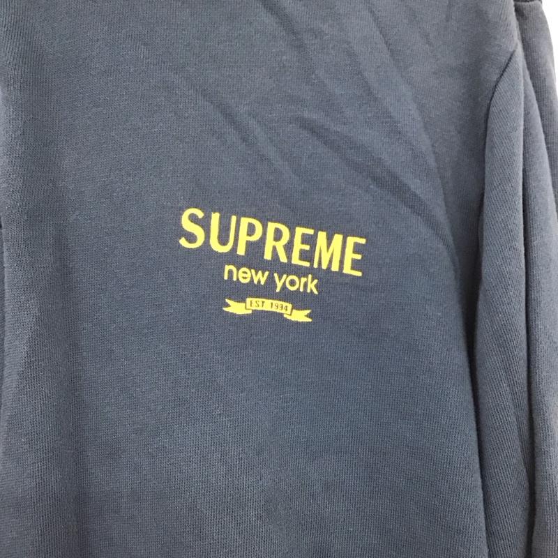 シュプリーム Supreme カットソー 長袖 16AW Rugbysweatshirt 長袖カットソー ポロシャツ L ロゴ、文字 紺 / ネイビー / メンズ USED 古着 中古 10134800
