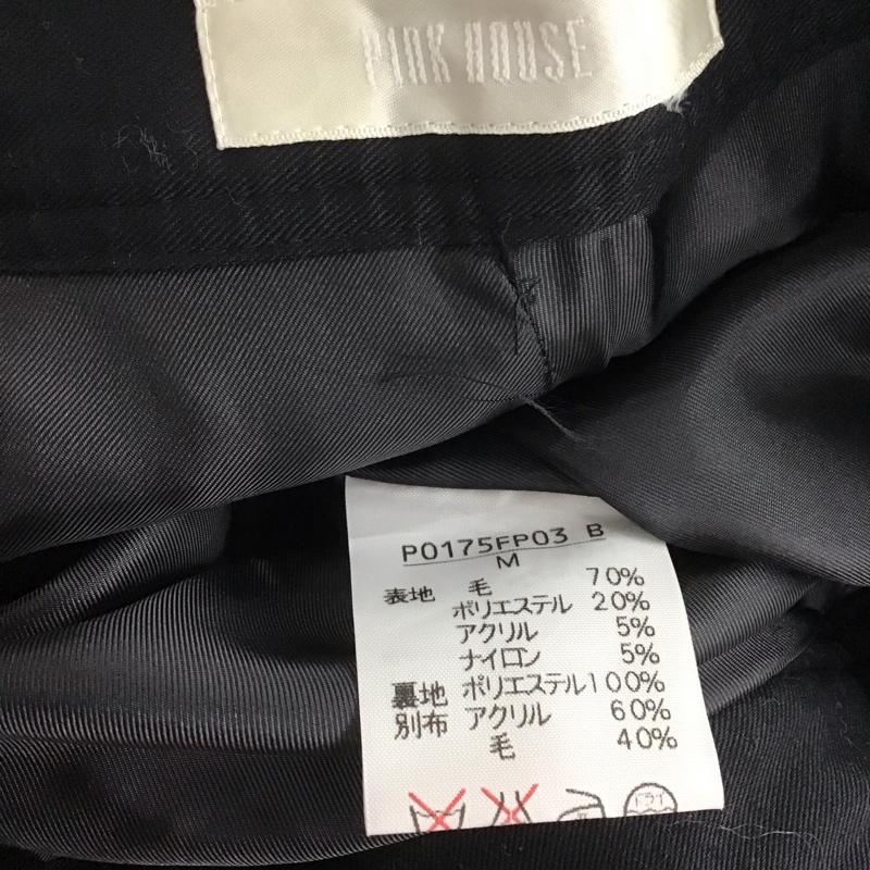 ピンクハウス PINK HOUSE セットアップ セットアップ P0175FJ02 Pコート ダブルジャケット 七分丈パンツ サイドニットパンツ M 無地 黒 / ブラック / レディース USED 古着 中古 10144437