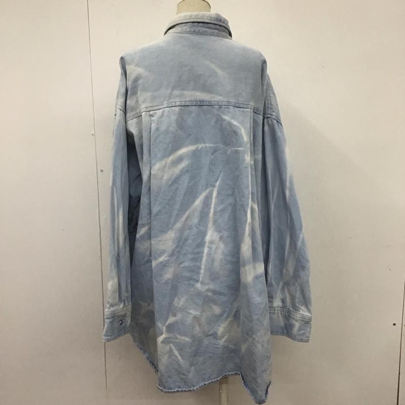ジーナシス JEANASIS シャツ、ブラウス 長袖 js063924aa BIGシャツ ジャケット 長袖シャツ デニムシャツ 34 無地 インディゴ / インディゴ / レディース USED 古着 中古 10107087