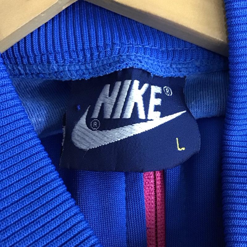 ナイキ NIKE ジャケット、上着 ジャケット、ブレザー ジップアップジャケット ジャンパー ジャージ スポーツウェア L ロゴ、文字 青 / ブルー / メンズ USED 古着 中古 10119143